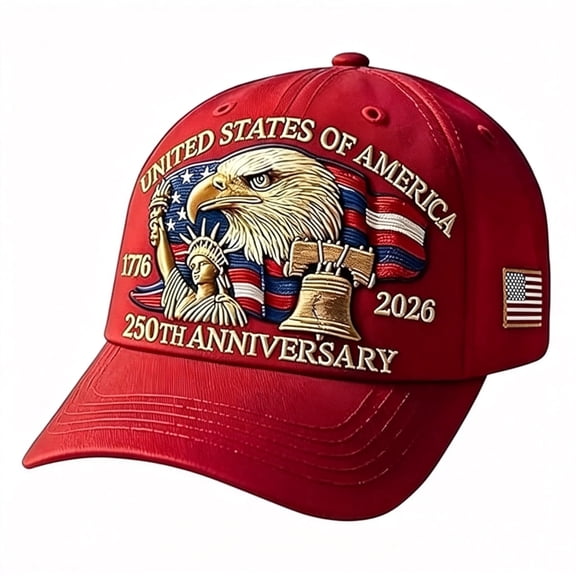 250th Anniversary USA Hat Patriotic Retro Embroidered Baseball Caps for Men Women Veterans Gift