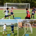 thumbnail image 6 of SLSY Steel Soccer Goals, 18x7/21x7/24x8 ft Soccer Goals for Backyard, Full Size Soccer Goal for Teens & Adults Training, 6 of 6