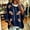 Dark Blue, variant on Helii Womens Hoodie 3/4 Sleeve Football Graphic Print Pullover Sweatshirt Soft Fleece Oversized Loose Fit Casual Fall 2026 Game Day Trendy Tops with Pockets 10 Colors Plus Size