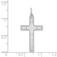 thumbnail image 3 of Auriga 14K White Gold Laser Designed Cross Pendant for Women (L-32mm, W-17mm), 3 of 6