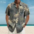 thumbnail image 1 of Men's Hawaiian Short sleeved 3D Pattern Coconut Tree Shirt, 1 of 5