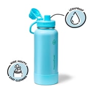 ThermoFlask 32 oz Double Wall Vacuum Insulated Stainless Steel Water Bottle with Chug Spout Lid, Vivid Blue
