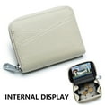 thumbnail image 2 of Credit Card Holder Leather Credit Card Wallet with Zipper-Style 3, 2 of 5