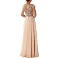 thumbnail image 2 of Women Ladies Bridesmaid Wedding Maxi Dress Cocktail Prom Ball Gown Evening Party, 2 of 8