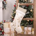 thumbnail image 2 of Unique Bargains Joy Shabby Chic Stocking Double Layer Polka Dots Velvet Sock White 18", 2 of 6