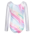 thumbnail image 2 of Girl's Gymnastic Leotards with Dance Shorts Hair Scrunchie Sparkly Ballet Unitards Biketards Tumbling Activewear Outfit Set Long Sleeve Active Dancewear, 2 of 6