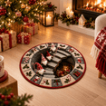 thumbnail image 4 of Christmas Area Rug, 15.75" Round Christmas Rug For Living Room, Traditional Holiday Decorative Mat, 4 of 4