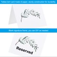 thumbnail image 3 of Uxcell Reserved Table Signs, Seating Name Cards Leaves Tables Tent Blank Card for Wedding, White 50 Pack, 3 of 7