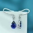 thumbnail image 5 of HOOUN Women 925 Sterling Silver Earrings Triangle Tassel Color Crystal Teardrop 1392-2, 5 of 9
