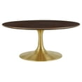 thumbnail image 2 of Modway Lippa 36" Round Wood Grain Coffee Table in Gold Cherry Walnut, 2 of 7