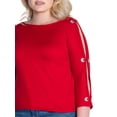 thumbnail image 6 of Plus Size Cold Shoulder Grommet Detail Top, 6 of 7