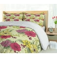 thumbnail image 5 of Ambesonne Floral Duvet Cover Sets, Naive Nature Flowers Art, 2-Queen, Pastel Green Multicolor, 5 of 7