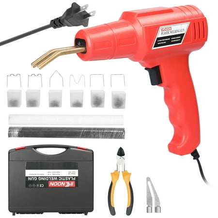 

100W Portable Handheld Plastics Welding Machine Panel Crack Repairs Kit Thermal Cutting Hot Stapler Plastics Hole Repairing Tool Set with 600pcs Staple