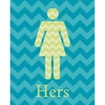 thumbnail image 3 of Harbick, N 15x18 Black Modern Framed Museum Art Print Titled - Hers, 3 of 5