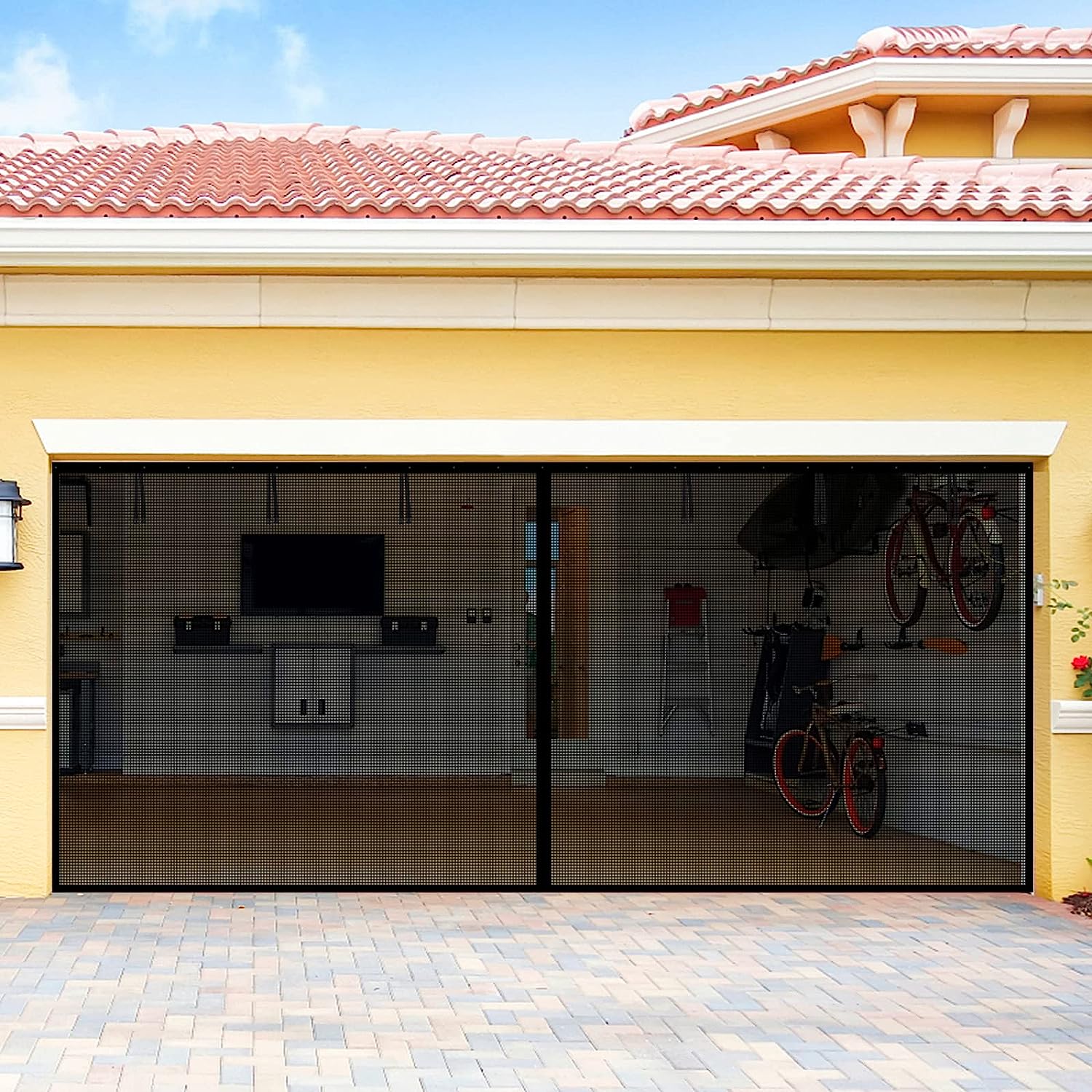 Garage Door Screen Deluxe Edition, Perfect Fit for 2Car