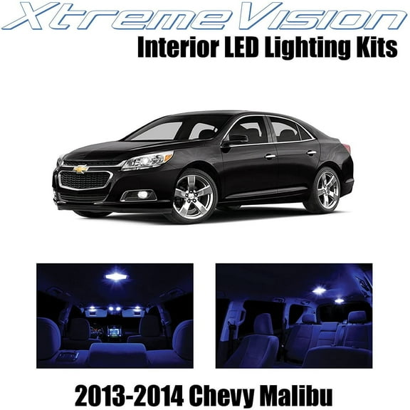 XtremeVision Interior LED for Chevy Malibu 2013-2014 5 pcs Blue Interior LED Kit   Installation Tool Tool