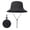 Black, variant on Mens Bucket Hat Quick Drying Waterproof Windproof Adjustable Chin Strap Elastic Portable Cap
