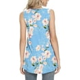 thumbnail image 4 of JuneFish Women's Tank Tops Summer Sleeveless Tunic Pleated Floral Print Casual Blouse, 4 of 6