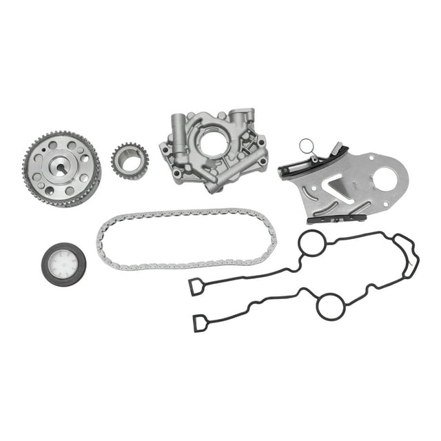 Juego de cadena de distribución Unique Bargains para Chrysler 5.7l v8 hemi mds motor, sellado duradero, bomba de aceite, riel de tensores, engranaje de metal, goma, 1 juego