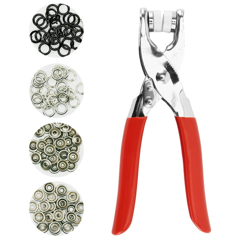 fING 100pc Silver Button Thickened Snap Fasteners Kit Metal Copper Five  Claw Buckle Set with Hand Pressure Pliers Tool DIY Sewing Buttons Set for  Clothing Sewing