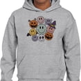 thumbnail image 2 of Halloween Smileys Hoodie Sweatshirt Unisex 5X-Large Grey, 2 of 5