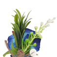 thumbnail image 3 of 5 Pcs Plastic Wedding Boutonniere Pins, Artificial Flowers Fixed for Bride and Groom, Blue, 3 of 4