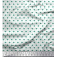 thumbnail image 1 of Soimoi Green Cotton Voile Fabric Butidar Jamdani Print Fabric by the Yard 42 Inch Wide, 1 of 1