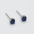 thumbnail image 4 of Finos Aretes Broqueles Con Zafiros 4 Mm Oro Blanco 18k Lam blanco Unitalla, 4 of 7