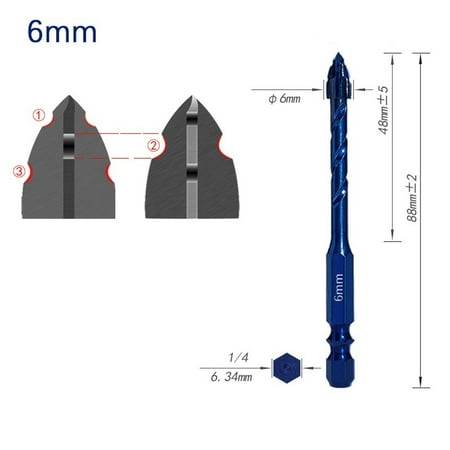 

Triangular Spiral Eccentric Drill bit for Glass Tile Punching High Hardness