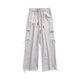thumbnail image 1 of Pantalones largos para hombre, informales, para exteriores, de color sólido, con cintura elástica y bolsillo con cordón, ropa de trabajo, pantalones para hombre, 1 of 3