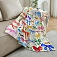 thumbnail image 4 of Rainbow Bow Blanket Trendy Preppy Blanket Coquette 60"x80" Flannel Soft Cute Bow Decor Lightweight Aesthetic Plush Room Decor for Sofa Couch Travel Bed Christmas Halloween Decoration, 4 of 8