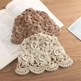 thumbnail image 4 of Women's Flower Crochet Hat Handmade Cotton Hollow Out Y2k Summer Beach Beanie, 4 of 6