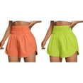 thumbnail image 1 of (2-Pack) Rinsvye Womens Athletic Workout Running Yoga Shorts High Waist Stretchy Shorts For Gym Fitness Activities, 1 of 6