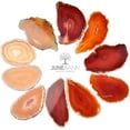 thumbnail image 4 of Joyouann Red Agate Light Table Slices,Large Size,approx. 3-4inch Length, 10 Pcs Irregular Polished Agate Slab Cards Healing Crystals Geode Stones for Home Decoration & Jewelry Making, 4 of 4