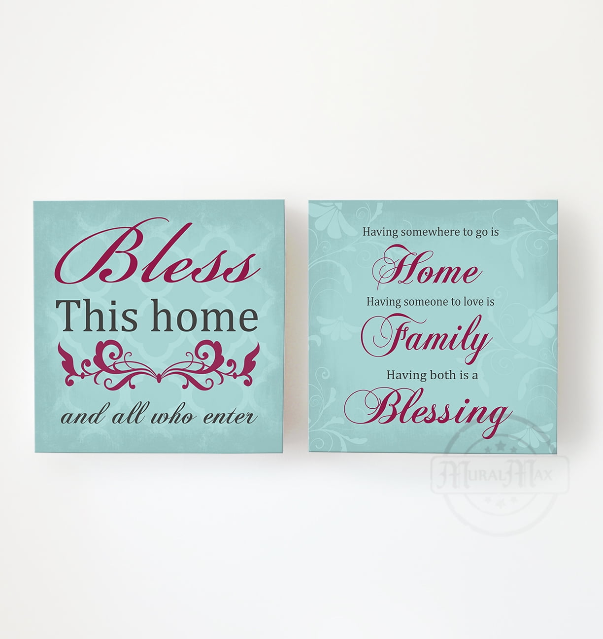 MuralMax Home Family Blessing Inspirational Bible Verse Canvas Wall