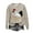 #061-Beige, variant on Craaazy Christmas Sweatshirts for Women Long Sleeve Sweatshirt Cute Santa Sweater Funny 3D Digital Print Xmas Pullover Tops Crew Neck Sweaters Womens Shirts
