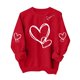 thumbnail image 2 of Xuyuer Valentines Day Shirts Women Valentine Crewneck Sweatshirts Love Heart Sweatshirt Valentine's Long Sleeve Tops Printed Sweatshirt Casual Loose Vintage Graphic Pullover Tops, 2 of 7