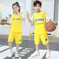 thumbnail image 2 of Boys Girls Short Sleeve T Shirt And Mesh Shorts Sportswear Outfits Tracksuits Set Breathable Dailywear 8-9 Years, 2 of 3