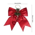 thumbnail image 3 of SCNOR Red Pre-tied Christmas Bow - Large 11.4" Wreath Bow for Christmas Tree, Door & Outdoor Holiday Decorations, 3 of 6