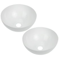 Omeite Mushroom lampshade bowl-shaped flat lampshade table lamp shade LED lampshade 2pcs (mushroom white center hole 42mm)