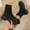 Black, variant on Tawop Womens Winter Boots Chunky Low Heel Thick Sole Fall Boots