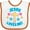 White and Orange, variant on Inktastic Easter Jesus Loves Me with Cross and Flowers Boys or Girls Baby Bib