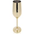 thumbnail image 1 of Hermoso regalo Copa de champán Copa de vino de acero inoxidable Copa reutilizable Regalo de boda, aniversario (oro), 1 of 1