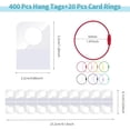 thumbnail image 2 of 400 Pcs Card Holder for Yoto Cards with 20 Pcs Stainless Steel Card Rings, Hang Tabs Self Adhesive Card Holder Hanging Tabs Compatible with Yoto Player Cards Organizer, 2 of 6