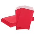 thumbnail image 1 of 100 Piezas Bolsas de Tratamiento de Papel Kraft 3 x 6" Bolsas Planas de Papel Kraft a Prueba de Grasa para Panadería, Galletas, Dulces, Rojas, 1 of 6