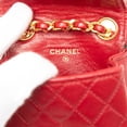 thumbnail image 5 of Pre-Owned CHANEL Mini Matelasse Chain Shoulder Bag in Red and Gold Lambskin for Women, 5 of 5