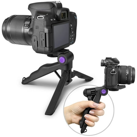 Altura Photo Mini Tripod Tabletop Stand w/ Soft Pistol Grip for DSLR, Audio Recorder and