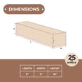 thumbnail image 4 of (2 pack) Box Partners Square Mailing Tubes 5" x 5" x 18" Kraft 25/Bundle M5518K, 4 of 6