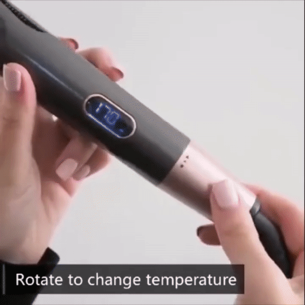 Ustar MH Hair Straightener Curling Iron 2 in 1 Tourmaline Ceramic Twisted Flat Iron for All Hair Types with LCD Digital Display & Auto Shut-Off