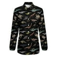 thumbnail image 4 of Dinosaurs Graphic Long Sleeve Blouse Woman Streetwear Casual Shirts Summer Oversize Woman Streetwear Clothing Birthday Present, 4 of 7